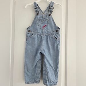 OshKosh B'gosh Denim Striped Baby Overalls - 18 Months